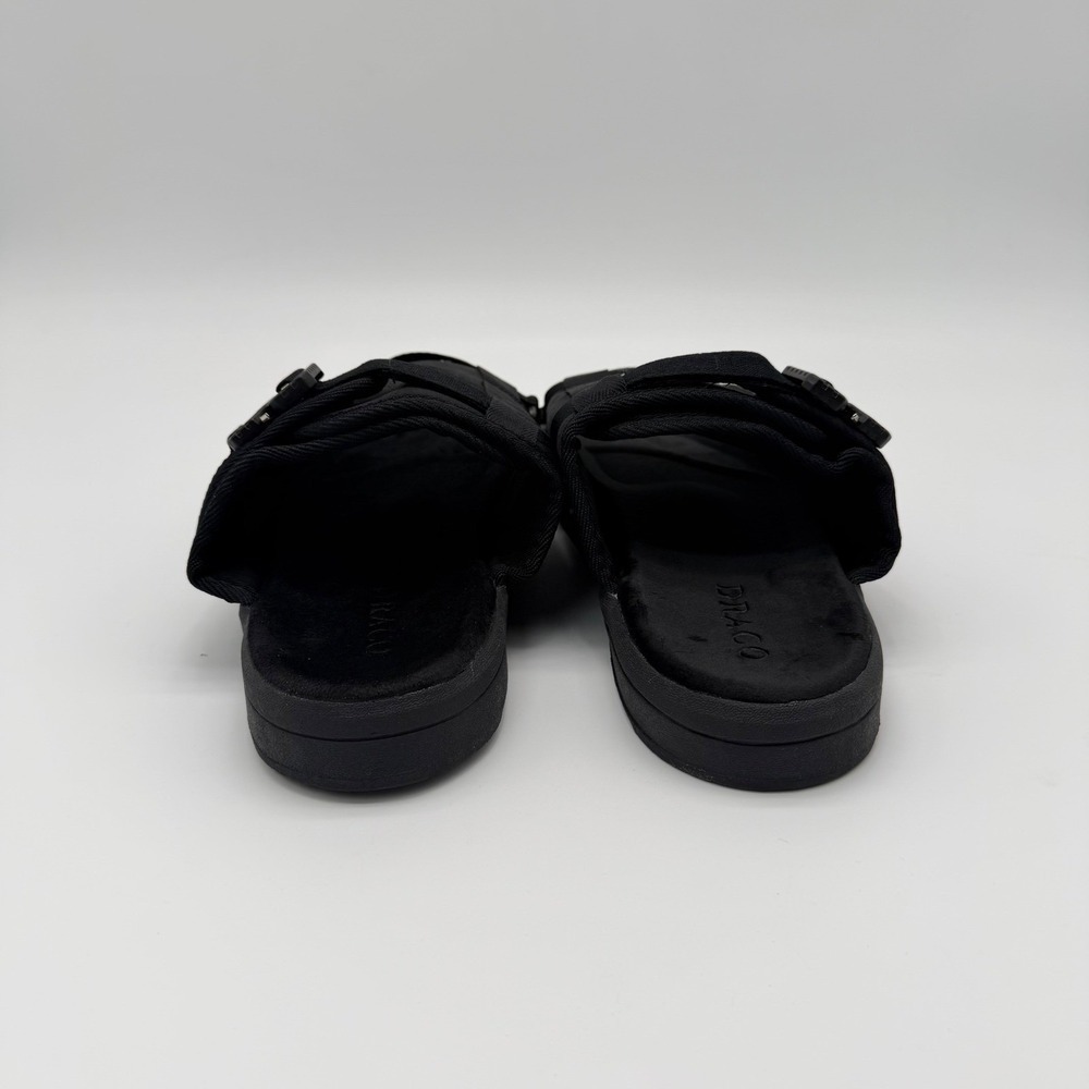 Draco Mens Size 9-10 Fits Men sizes 8.5-10 All Black W/Buckle Phantom Slides - Picture 4 of 6